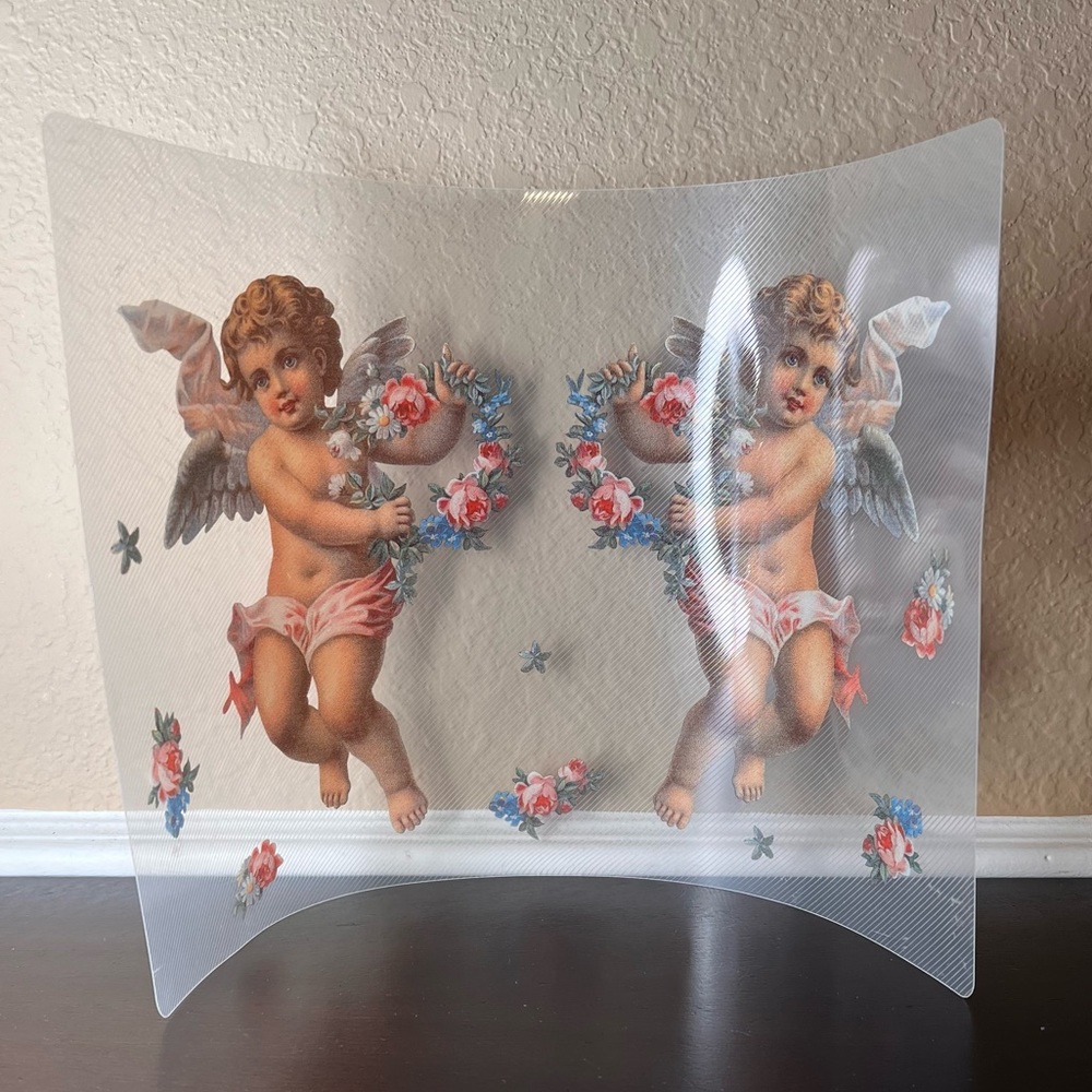 Vintage Angel Cherub Placemat, Victorian Romance, Crafting Project, Lantern Ligh